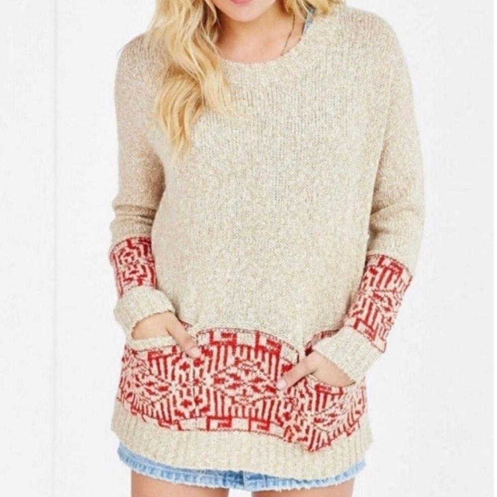 Ecoté/ Urban Outfitters XS tan sweater